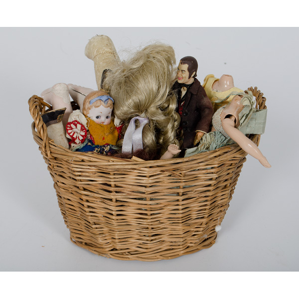 Assorted Doll Parts Basket with