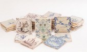 Assorted Dutch Delft tiles, 17