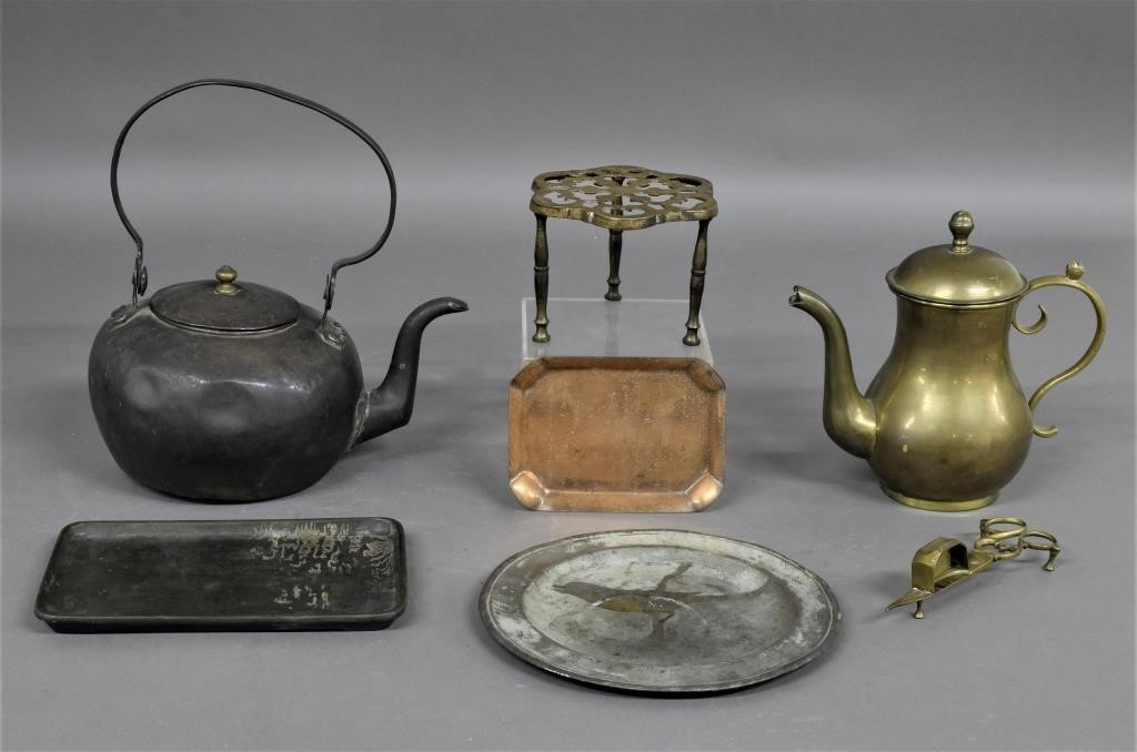 Assorted early 18th c. metal