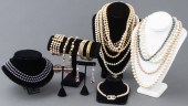ASSORTED FAUX PEARL & GOLD-TON