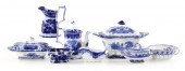 Assorted flow blue serving pie