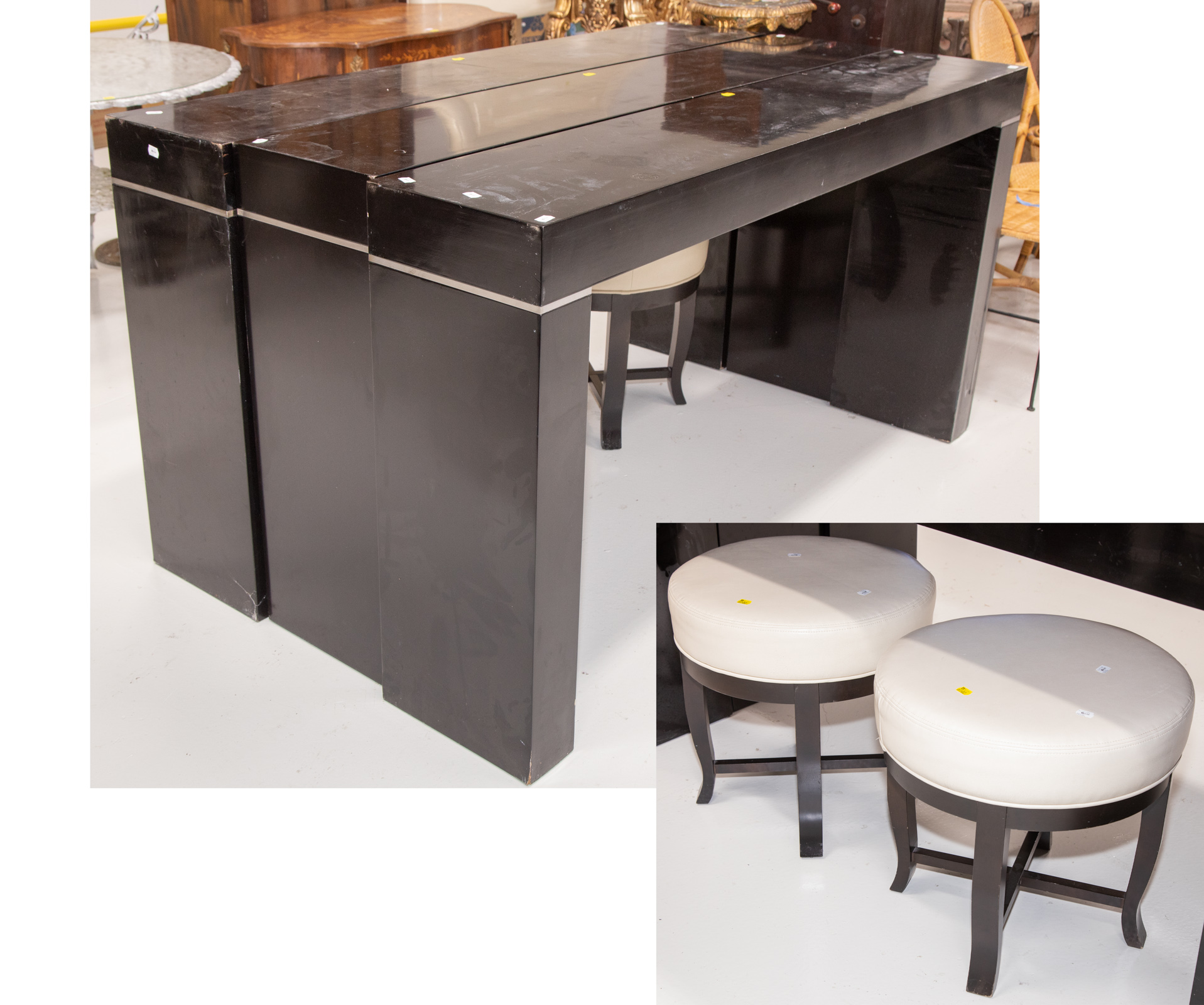 ASSORTED FURNITURE Includes 3 black