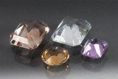 Assorted gemstones 1) pale blu
