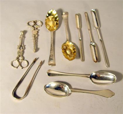 Assorted Georgian sterling silver