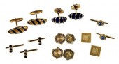 ASSORTED GOLD CUFFLINKS AND SH