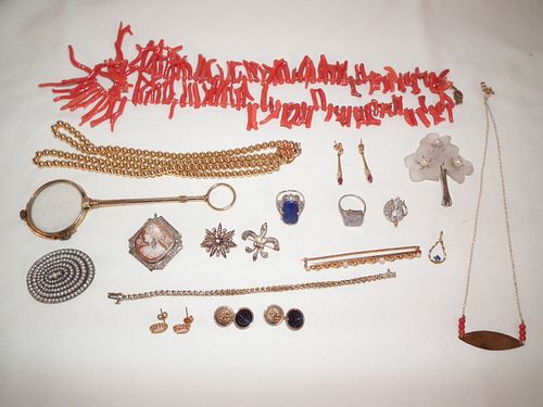 ASSORTED GOLD & GF JEWELRYLot of