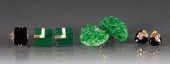 Assorted gold jade onyx and ma