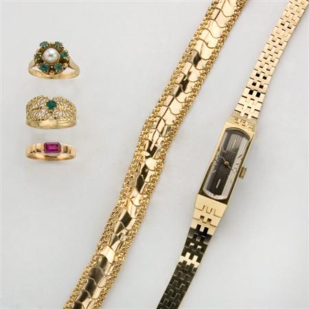Assorted Group of Gold and Metal