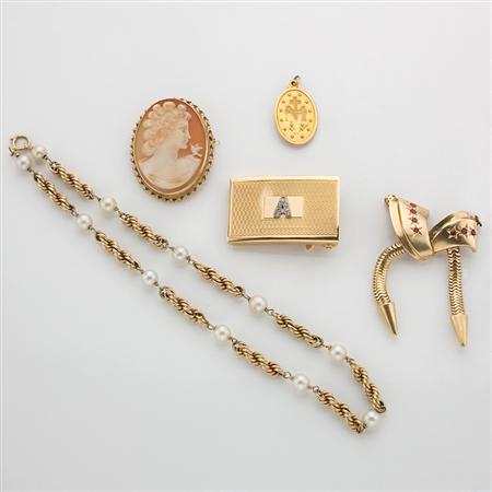 Assorted Group of Gold and Metal