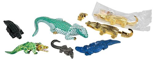 ASSORTED GROUP OF SEVEN ALLIGATOR