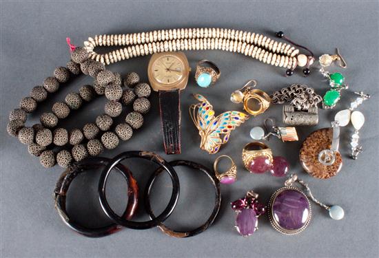 Assorted hardstone bone and