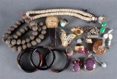 Assorted hardstone bone and si