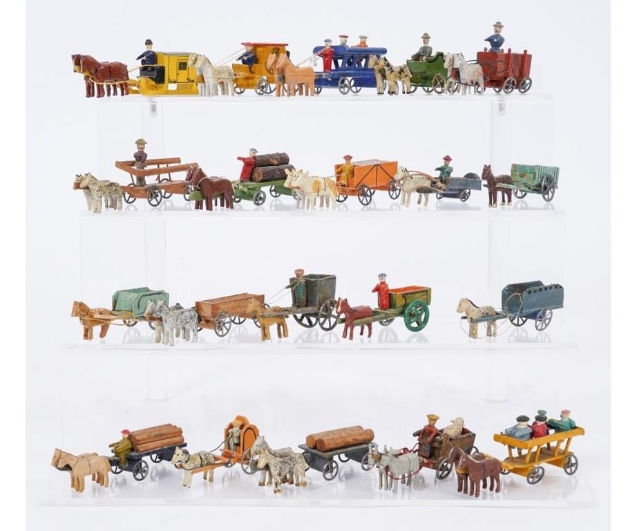 Assorted horses and ox drawn