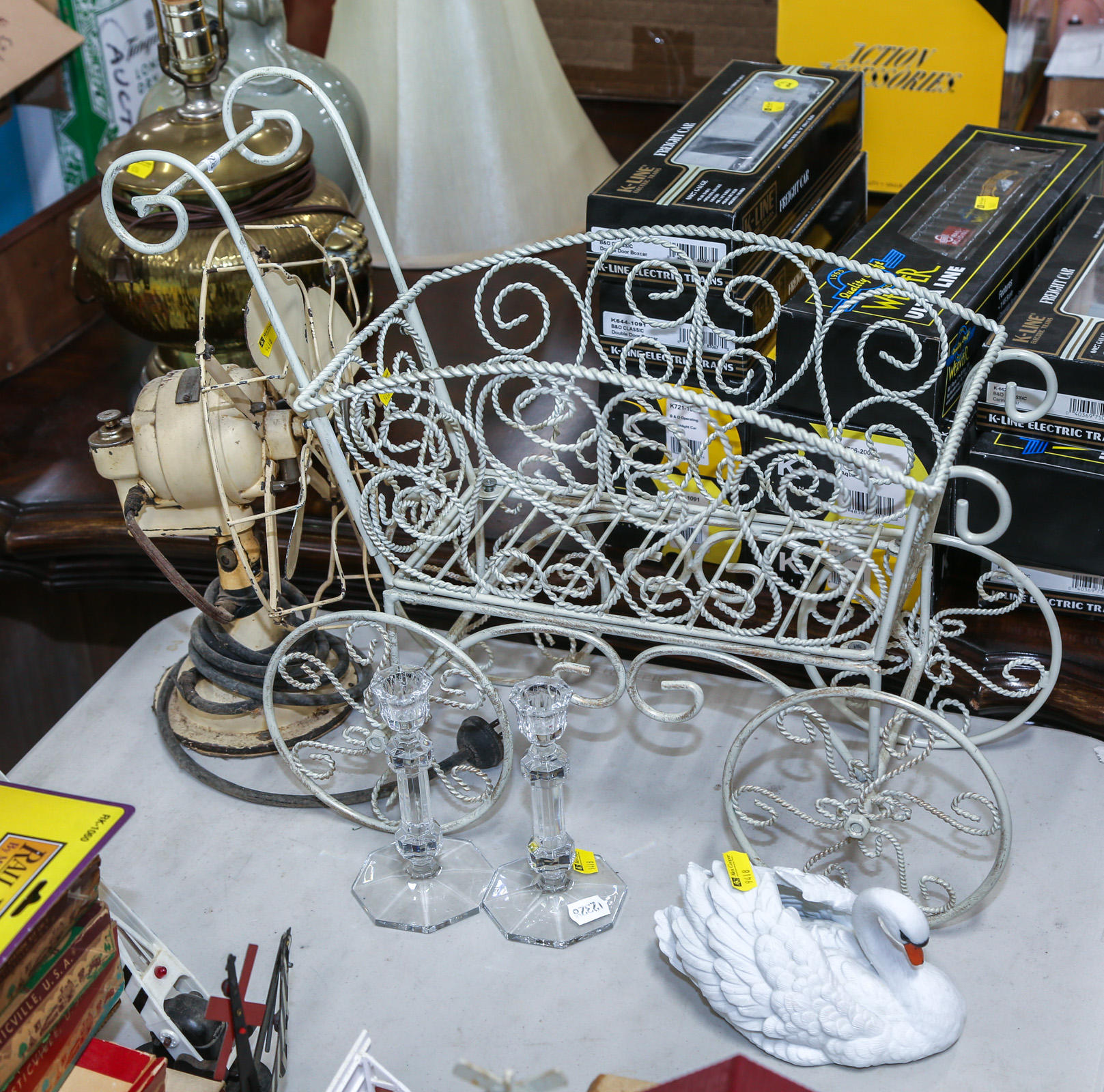 ASSORTED ITEMS Including metal doll