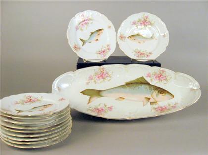 Assorted Limoges porcelain fish