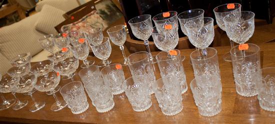 Assorted molded and cut glass