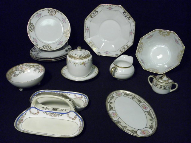 Assorted Nippon porcelain floral