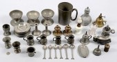 ASSORTED PEWTER AND LIGHTING,