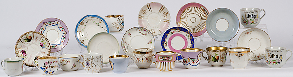 Assorted Porcelain Cups and Saucers
