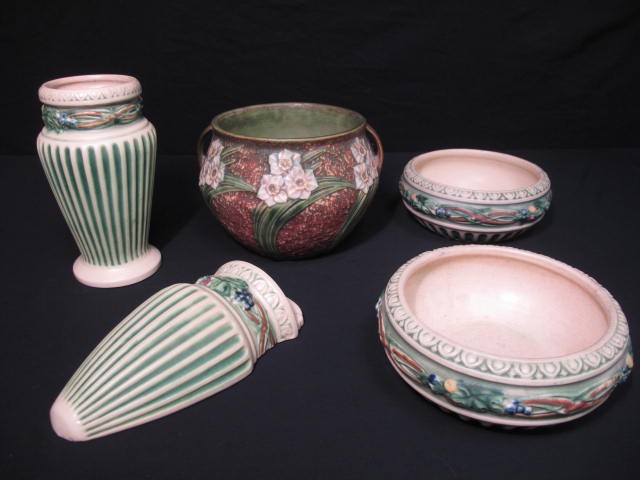 Assorted Roseville art pottery
