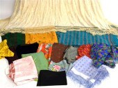 Assorted silks  fabrics  and s