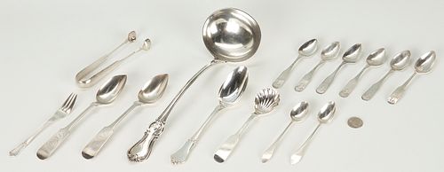 ASSORTED SILVER FLATWARE INCL. 6