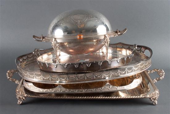 Assorted silver-platedware