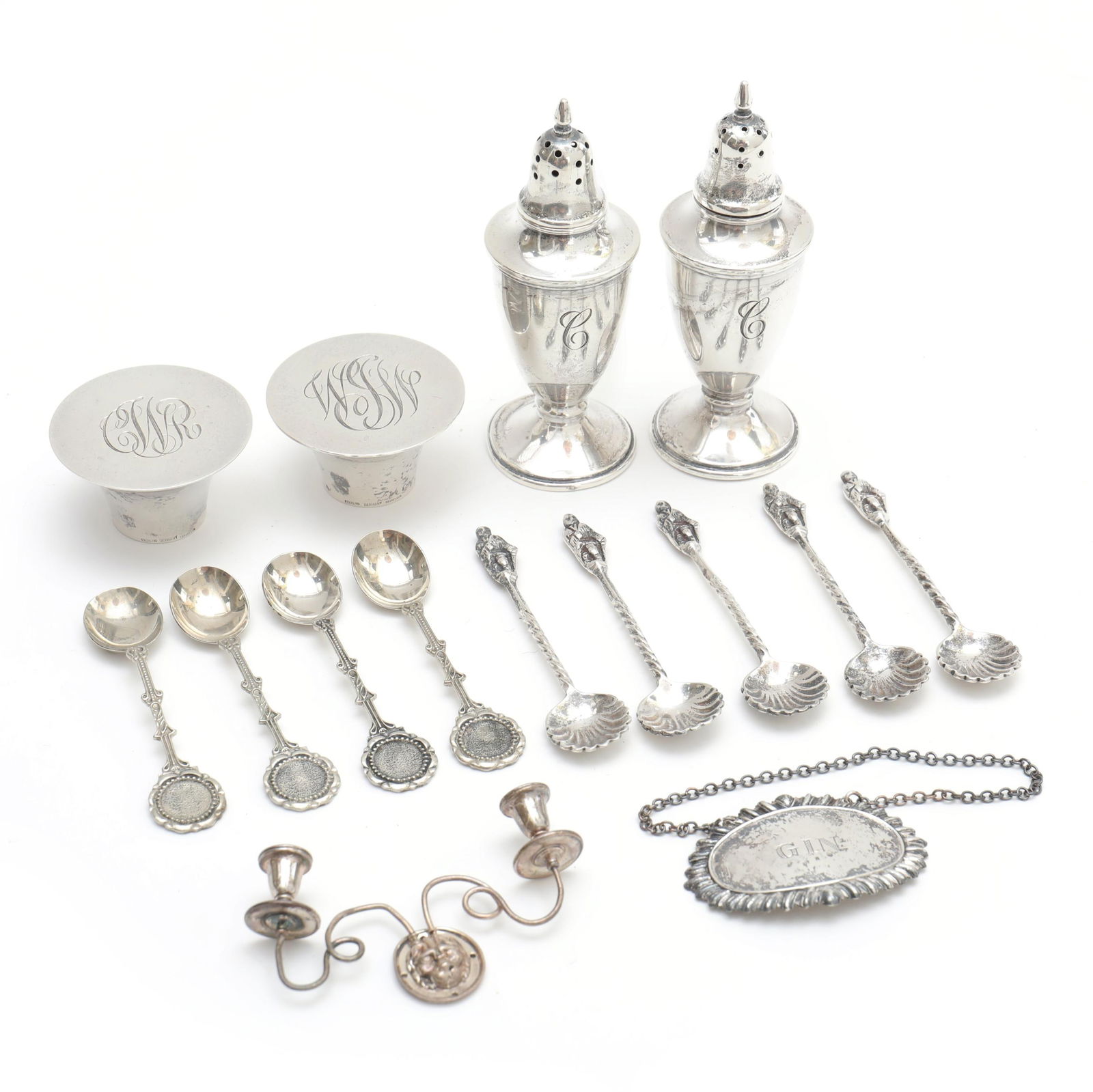 ASSORTED SILVER TABLEWARE AND