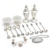 ASSORTED SILVER TABLEWARE AND