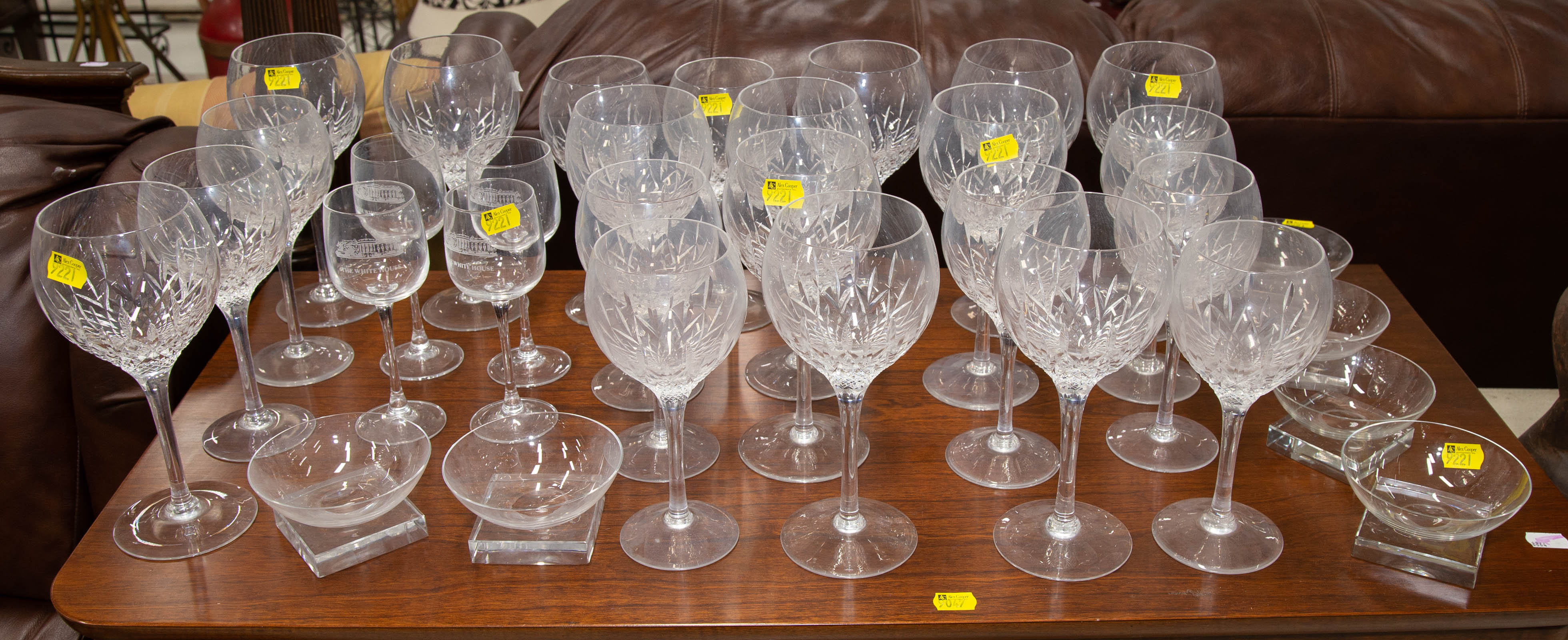 ASSORTED STEMWARE & GLASS