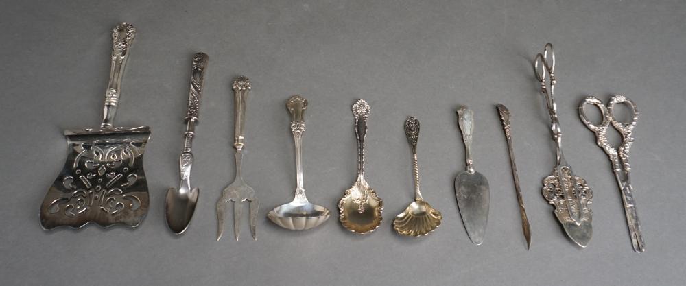 ASSORTED STERLING AND LESSER SILVER