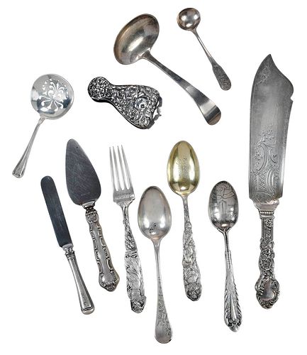 ASSORTED STERLING FLATWARE, 25