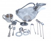 ASSORTED STERLING OBJECTS & TA