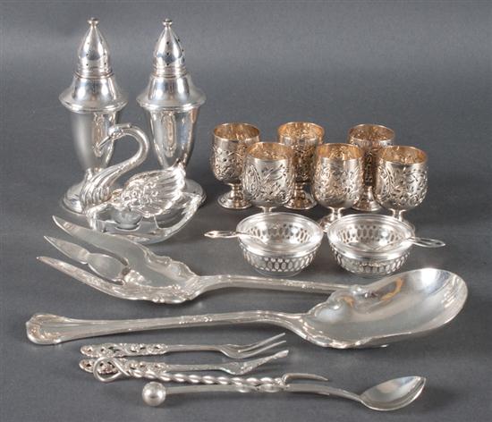 Assorted sterling silver table