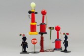 ASSORTED TOY PUMPS AND SIGNS M