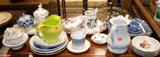 Assorted transferware ceramics