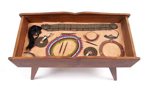 ASSORTED TRIBAL ARTS IN DISPLAY