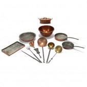 ASSORTED VINTAGE COPPER COOKWA