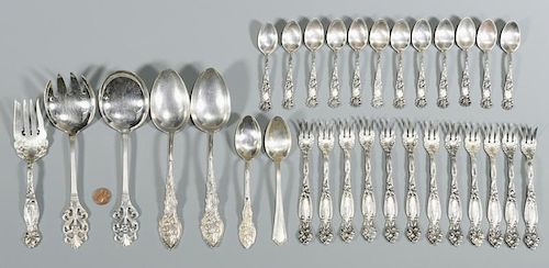 ASSORTED VINTAGE STERLING FLATWARE,