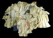 ASSORTED WHITE BABY BIBS, GOWN