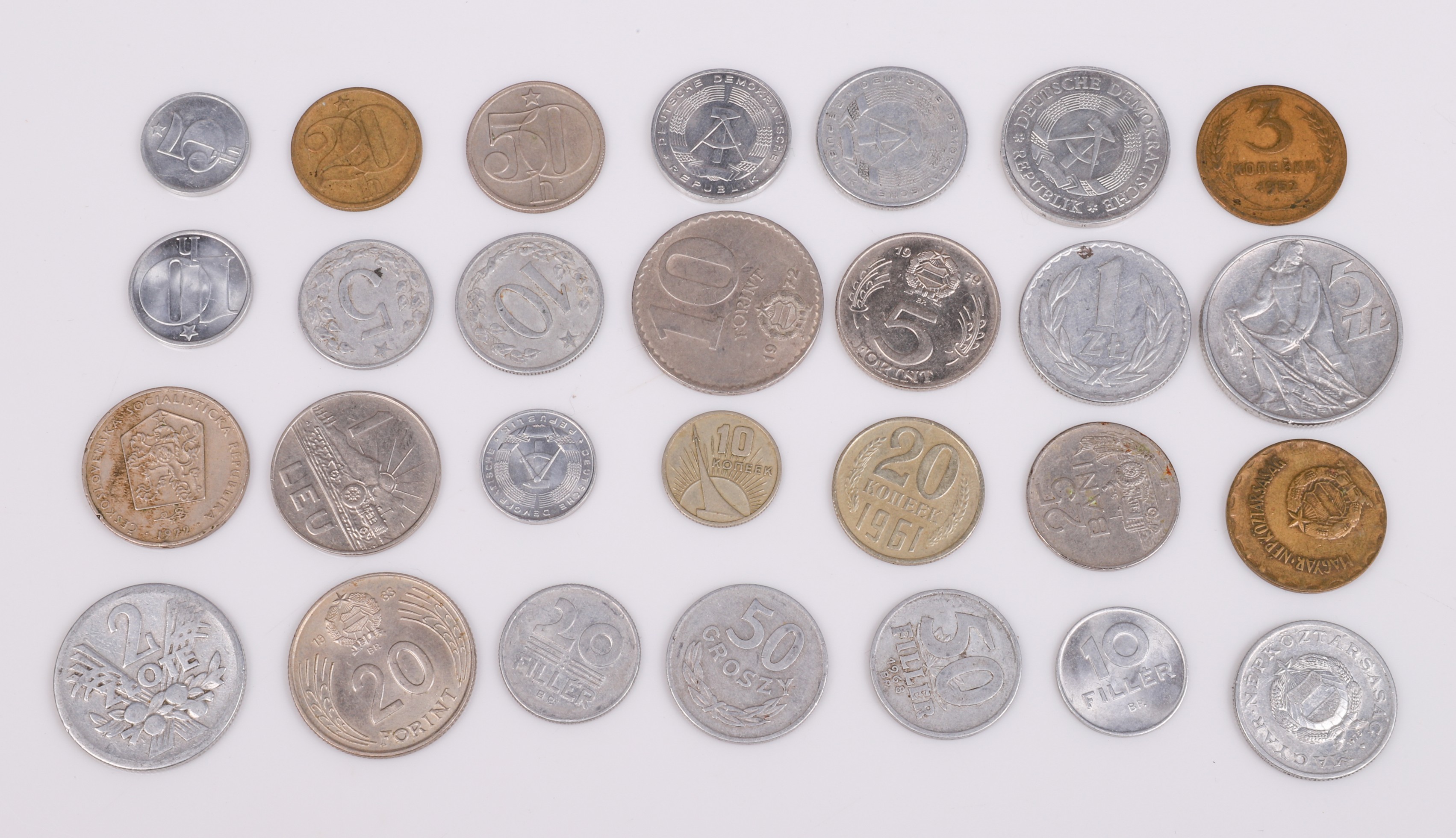 Assorted world coins to include