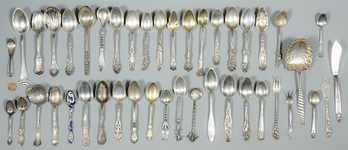 ASSORTED WORLD SILVER FLATWARE,