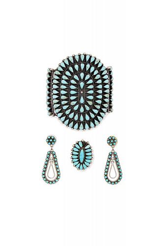 ASSORTED ZUNI SILVER AND