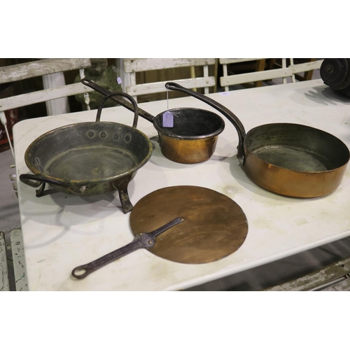 Assortment of antique French copper