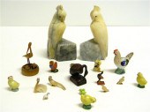 Assortment of bird sculpture