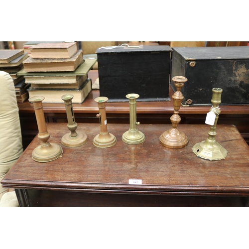 Assortment of candlesticks,