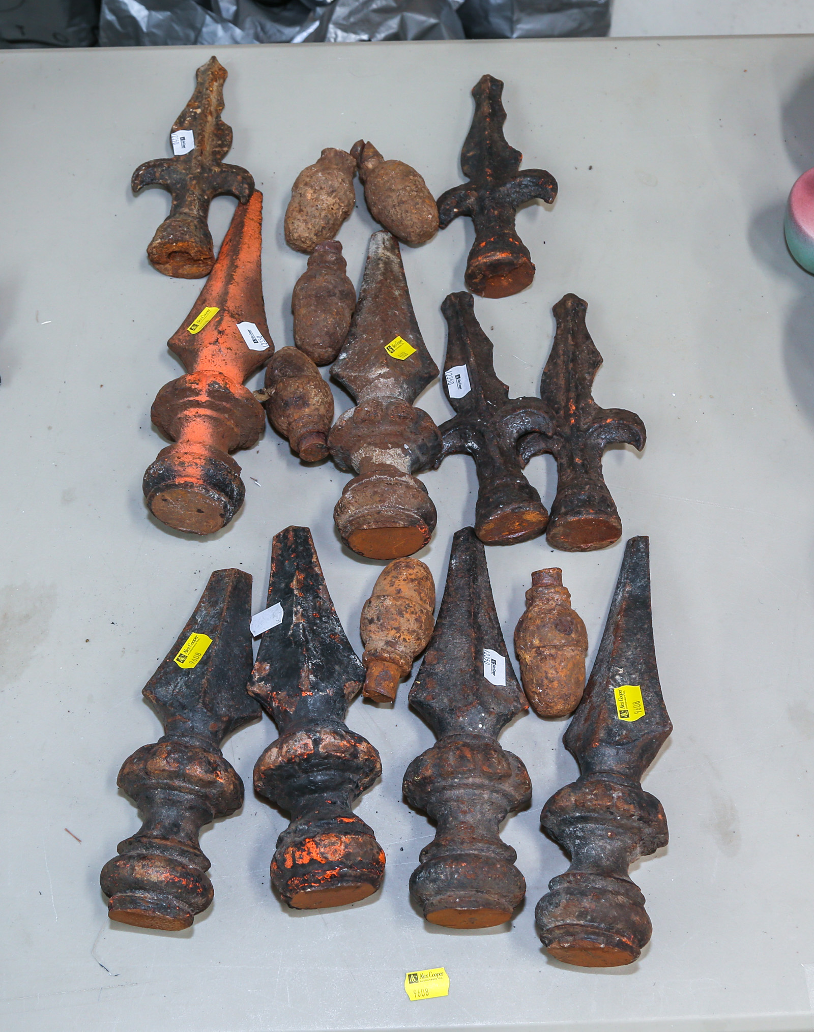 ASSORTMENT OF CAST IRON FINIALS