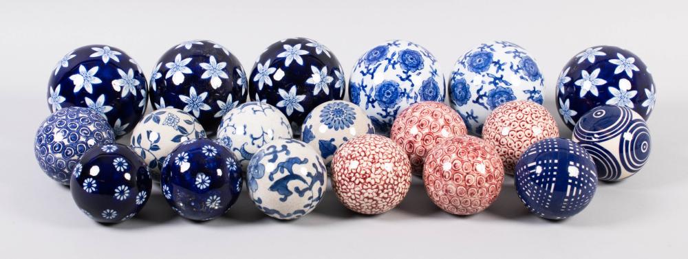 ASSORTMENT OF CERAMIC BALLS,