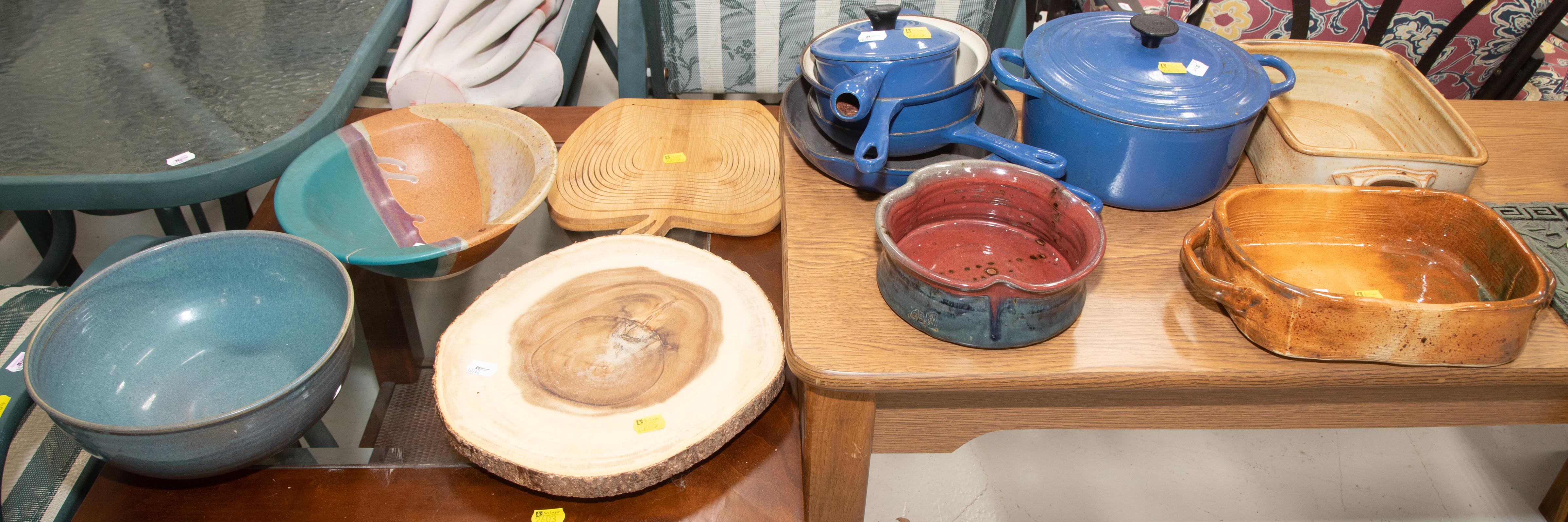 ASSORTMENT OF COOKING POTS & ART