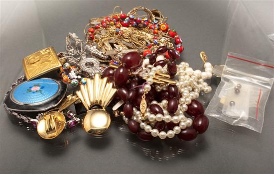Assortment of costume jewelry